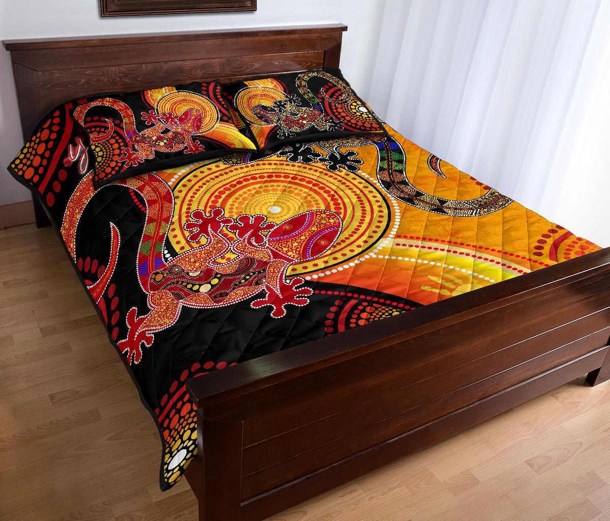 aboriginal-personalised-quilt-bed-set-couple-aboriginal-lizards