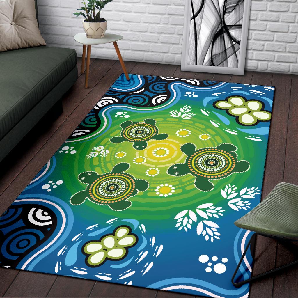 aboriginal-area-rug-indigenous-green-turtle