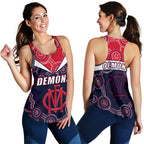 Demons Indigenous Women Racerback Tank Melbourne Fancy - Vibe Hoodie