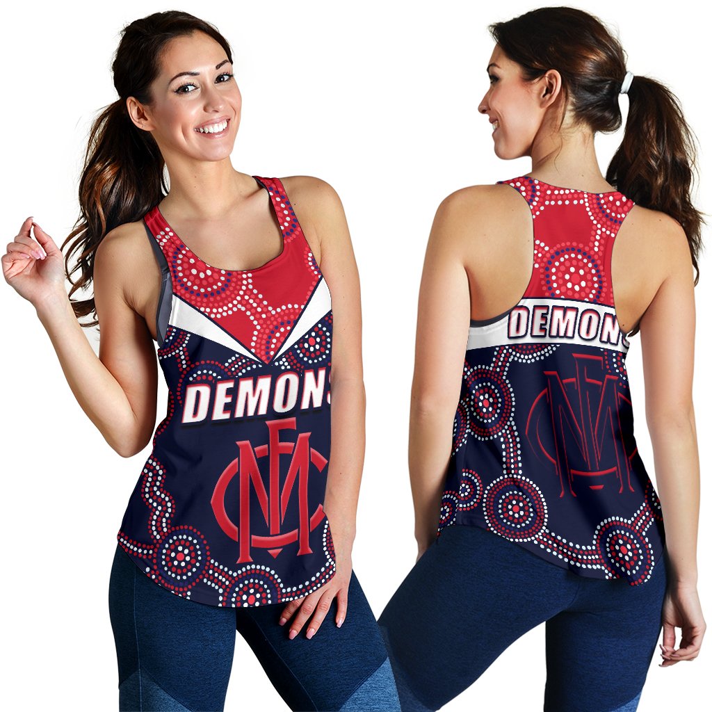 Demons Indigenous Women Racerback Tank Melbourne Fancy - Vibe Hoodie