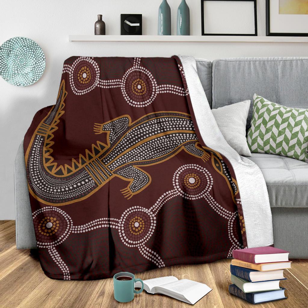 aboriginal-premium-blanket-indigenous-crocodile-brown-color