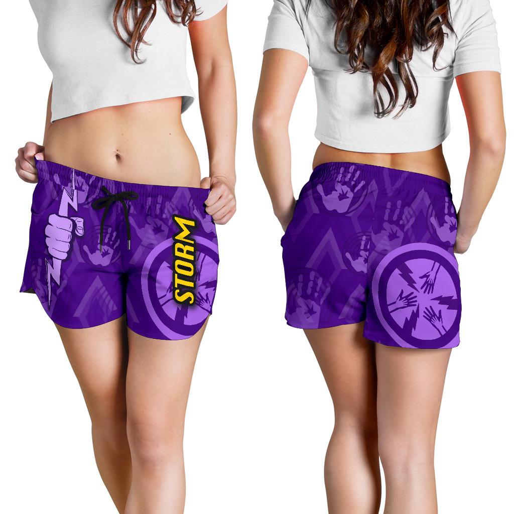 Melbourne All Over Print Women's Shorts Storm - Vibe Hoodie