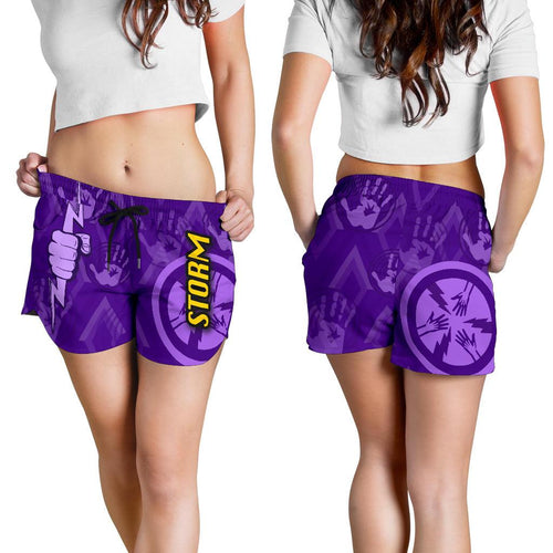 Melbourne All Over Print Women's Shorts Storm - Vibe Hoodie