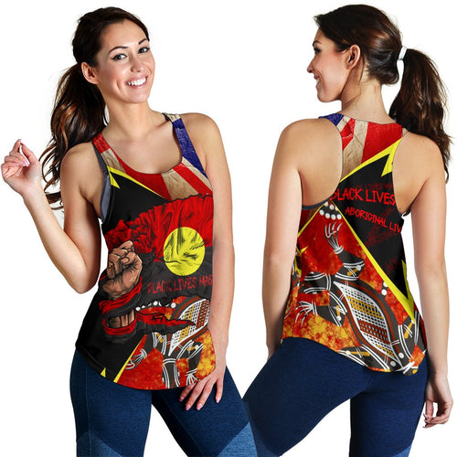 Racerback Tanks - Aboriginal Lives Matter & Black Lives Matter - Vibe Hoodie