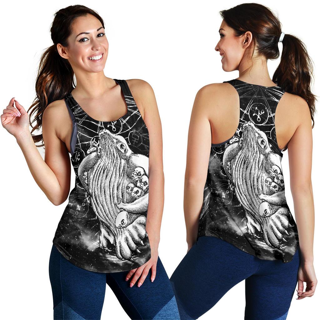 Racerback Tank - Skywhale Papa Is Coming Back Art - Women - Vibe Hoodie