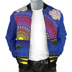 aboriginal-mens-bomber-jacket-sunset-over-the-sea-and-kangaroo-dot-painting