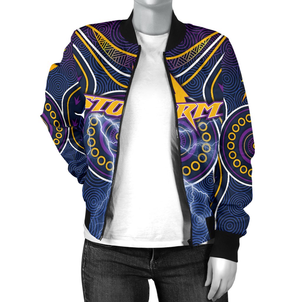 melbourne-bomber-jacket-for-women-lightning-storm-indigenous