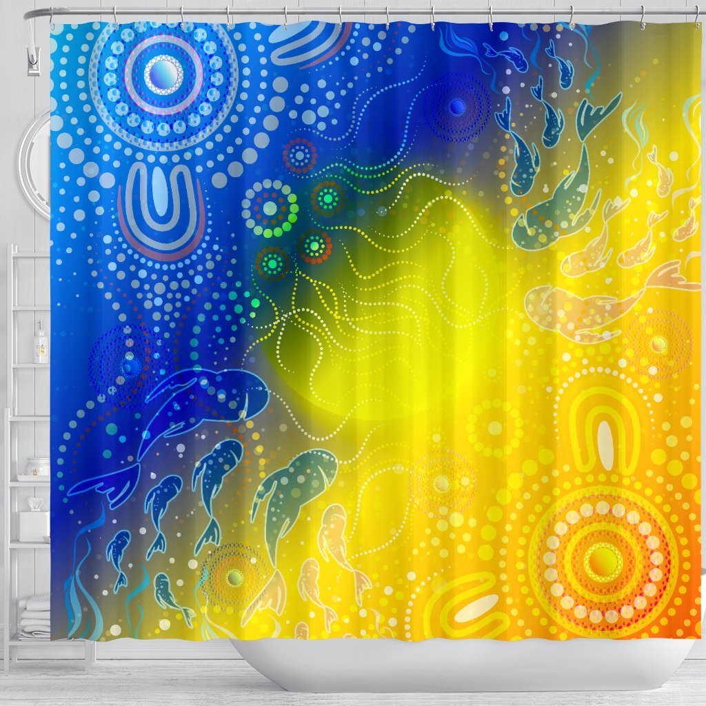 aboriginal-shower-curtain-indigenous-fishing