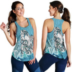 Maori Manaia The Blue Sea Women Racerback Tank - Vibe Hoodie