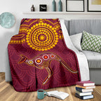 aboriginal-premium-blanket-aboriginal-kangaroo