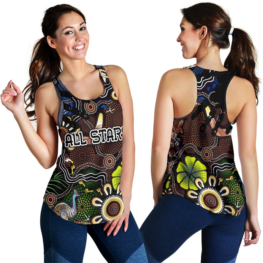 Indigenous Women Racerback Tank All Stars Ethnic Style - Vibe Hoodie