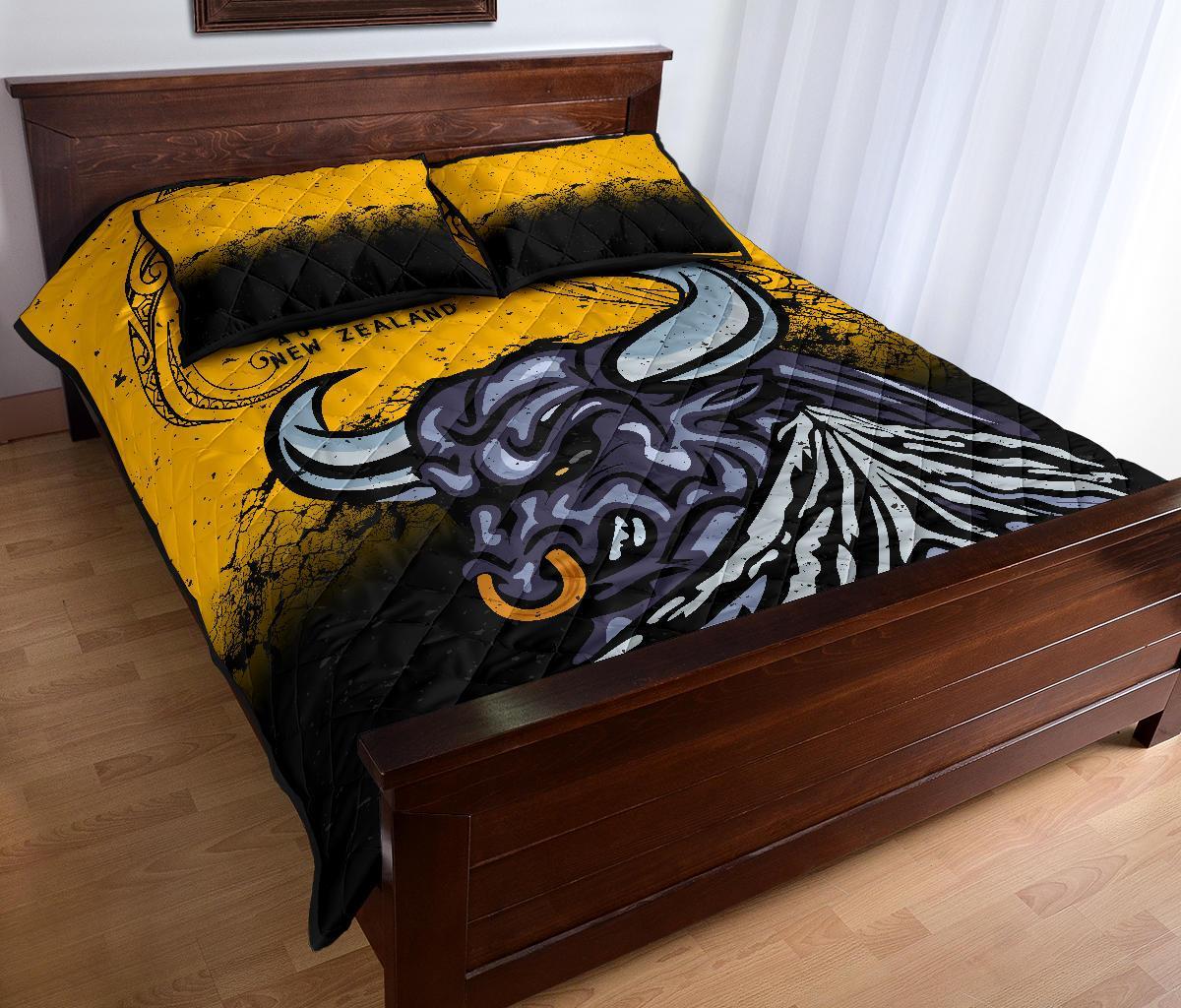new-zealand-maori-quilt-bed-set-taranaki-bull