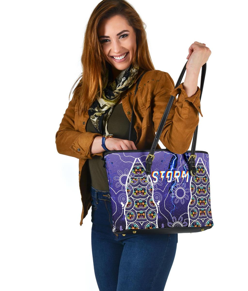 melbourne-storm-small-leather-tote-indigenous