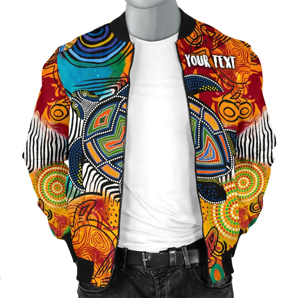 aboriginal-mens-personalised-bomber-jacket-turtle-indigenous-art