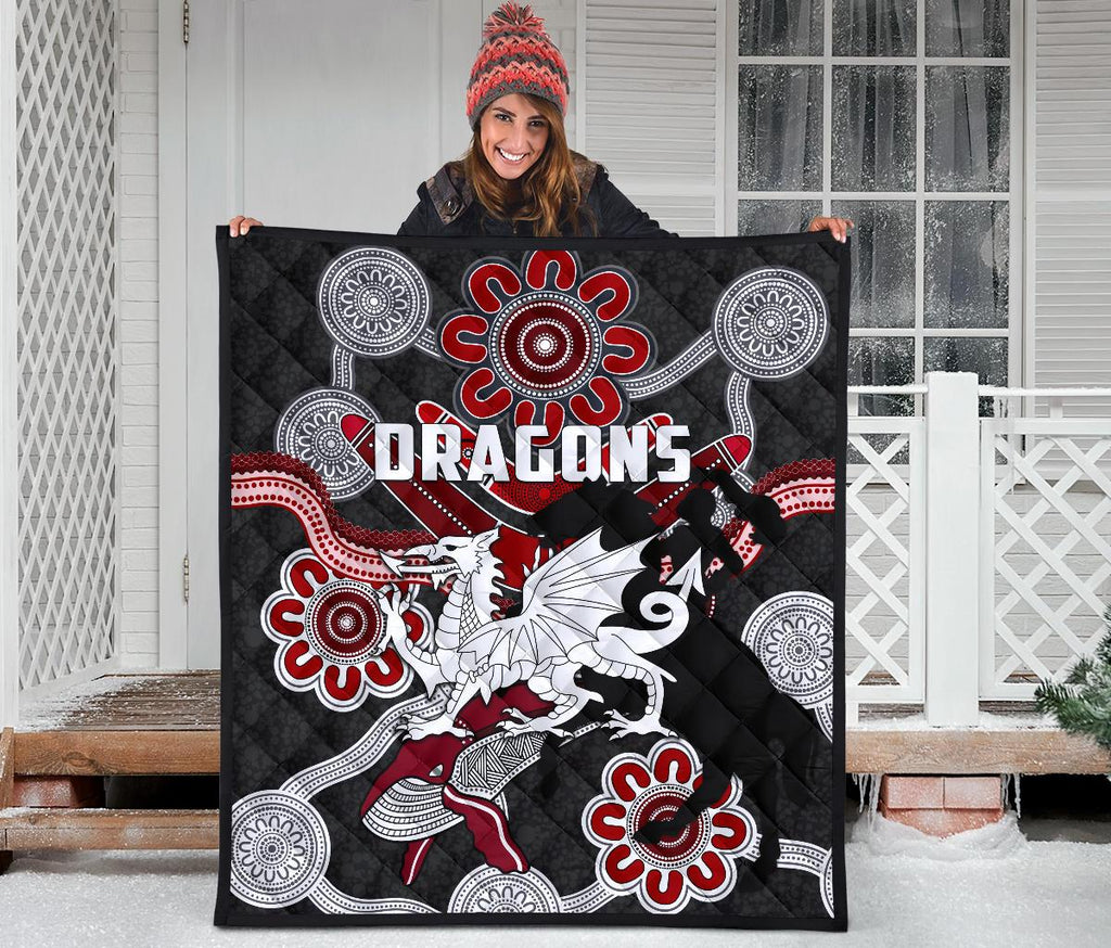 dragons-premium-quilt-st-george-indigenous-black