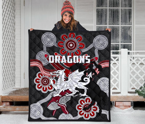 dragons-premium-quilt-st-george-indigenous-black