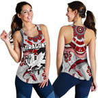 Dragons Women Racerback Tank St. George Indigenous White - Vibe Hoodie
