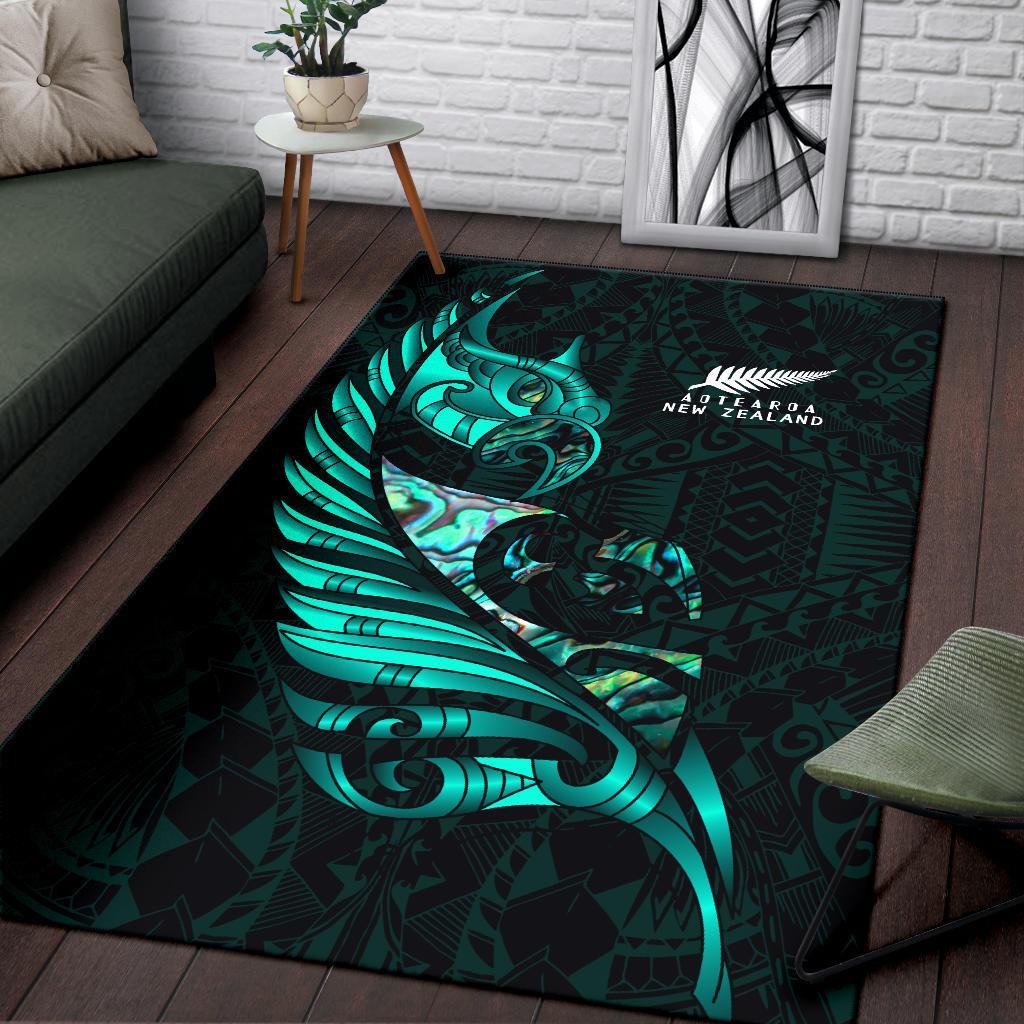 new-zealand-area-rug-manaia-paua-fern-wing-turquoise