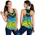 Aboriginal Racerback Tank - Dot Painting Indigenous Circle Patterns - Women - Vibe Hoodie