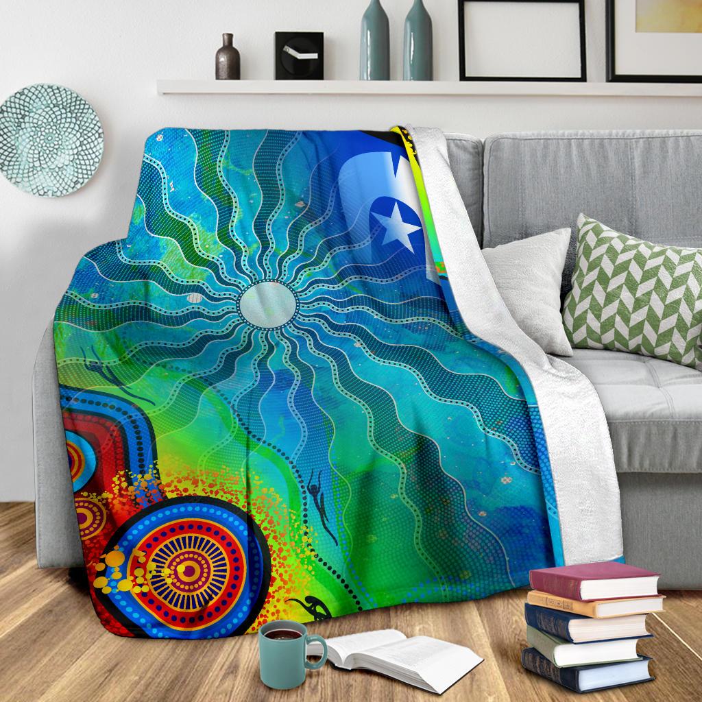 premium-blanket-torres-strait-islanders-flag-with-aboriginal-patterns-blanket