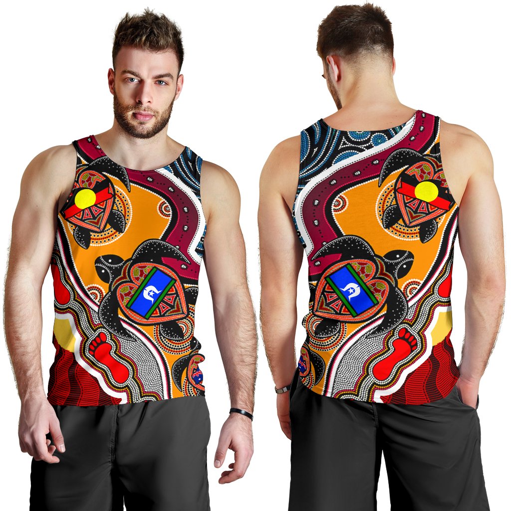 mens-tank-top-australia-aboriginal-dots-with-turtle-and-naidoc-flags