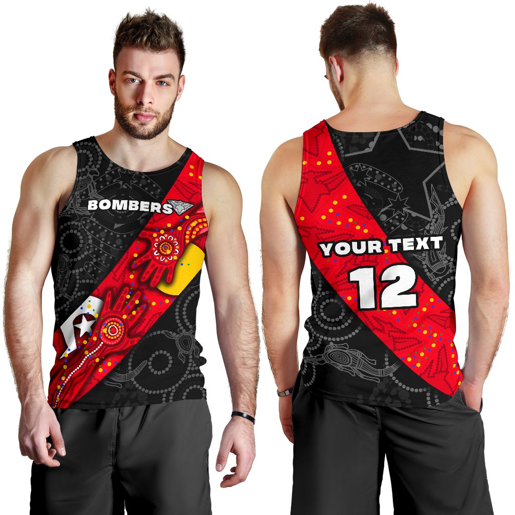 custom-personalised-bombers-naidoc-week-mens-tank-top-essendon-ingenious-custom-text-and-number-1