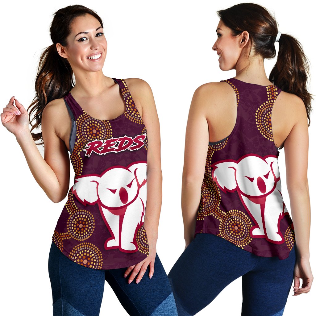 Queensland Women Racerback Tank Indigenous Reds - Vibe Hoodie