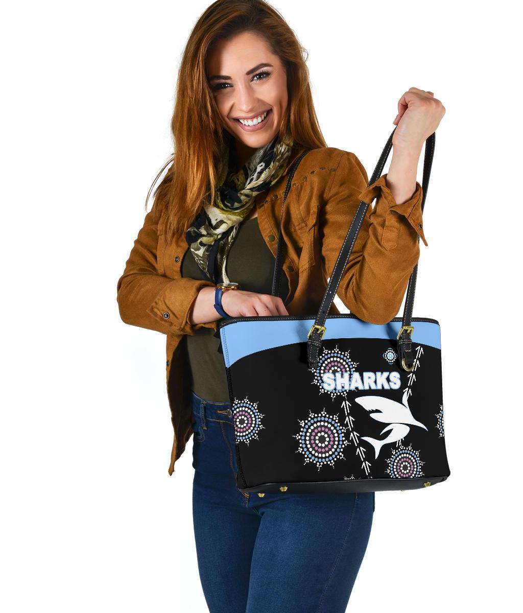 cronulla-small-leather-tote-sharks-simple-indigenous-black