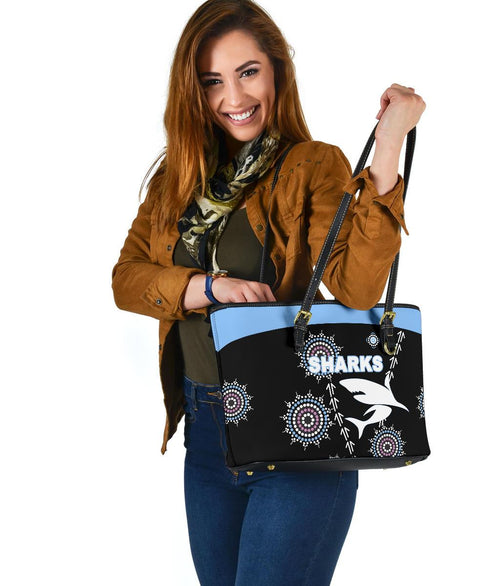 cronulla-small-leather-tote-sharks-simple-indigenous-black