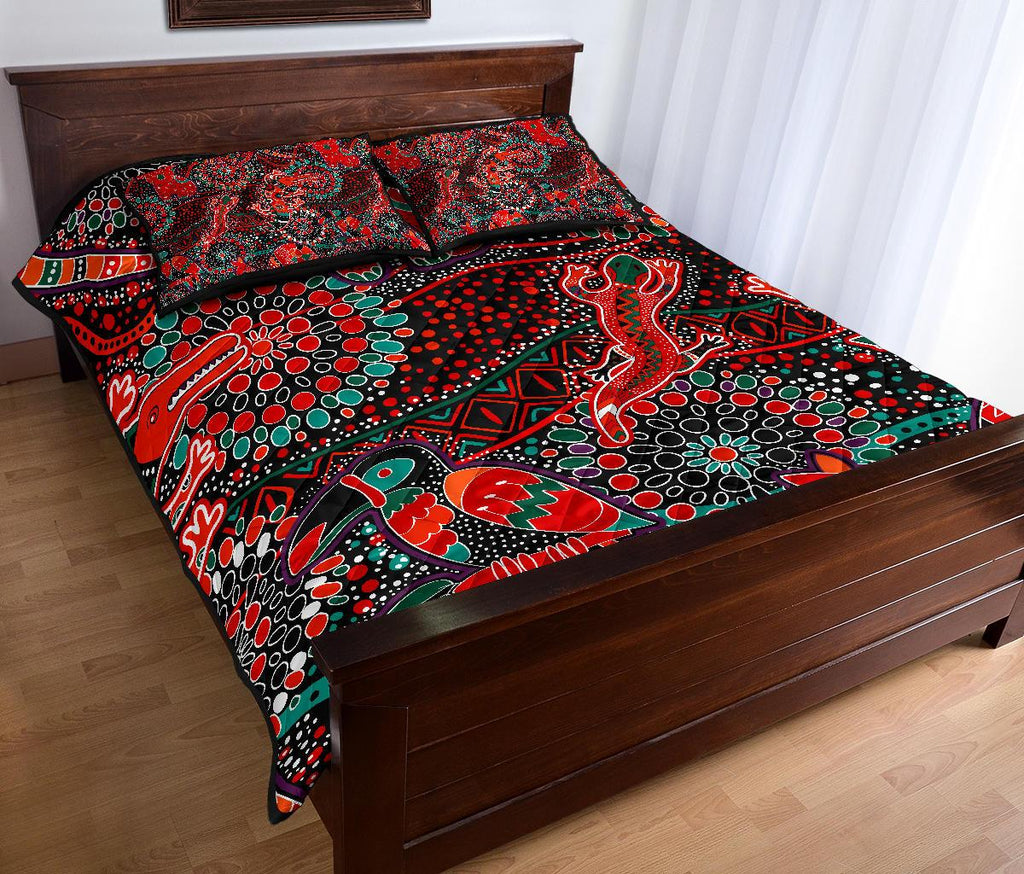 quilt-bed-sets-aboriginal-animal-dot-acrylic-paint