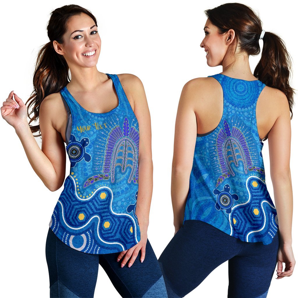 Torres Strait Personalised Women's Racerback Tank - Dhari And Turtle - Vibe Hoodie