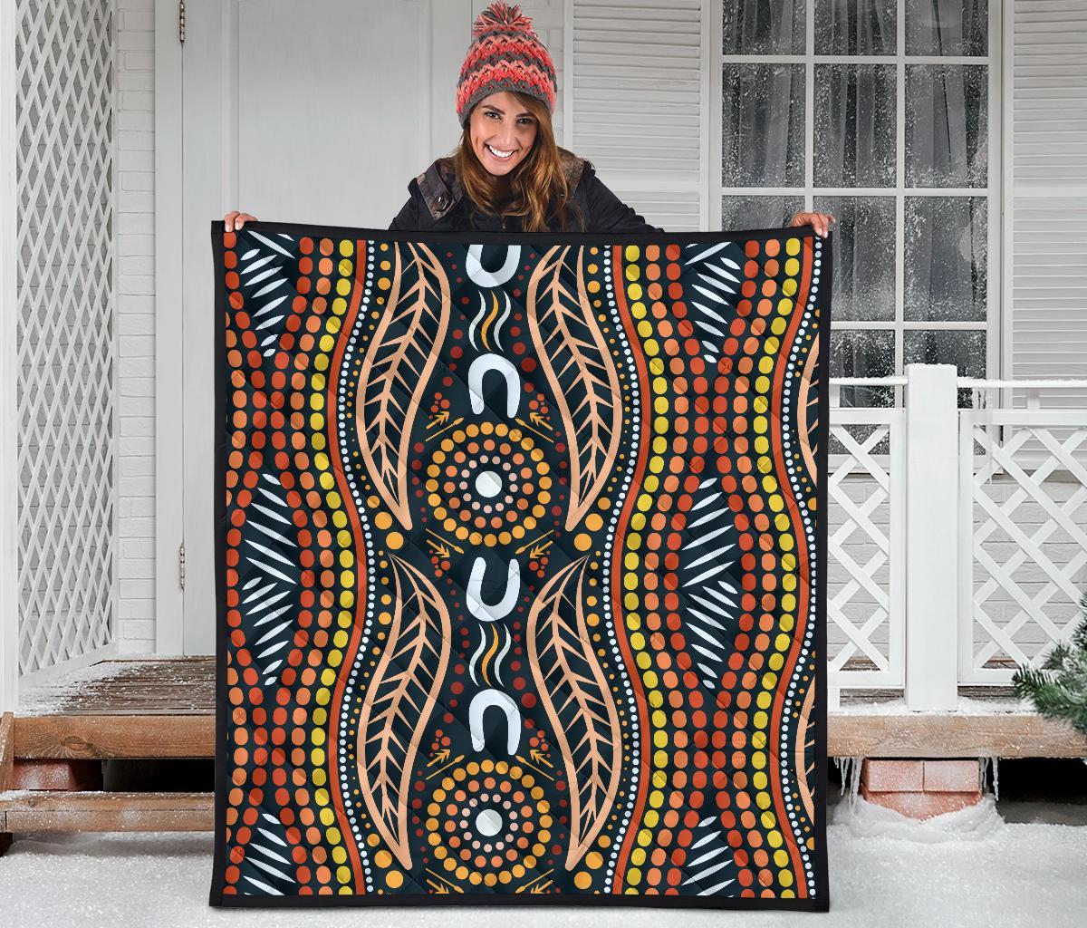 aboriginal-premium-quilt-indigenous-dot-painting