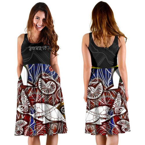 Personalised Women's Dress - Aboriginal Dot In Naidoc Week Style - Vibe Hoodie