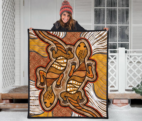 aboriginal-premium-quilt-indigenous-two-lizard-vintage-stye