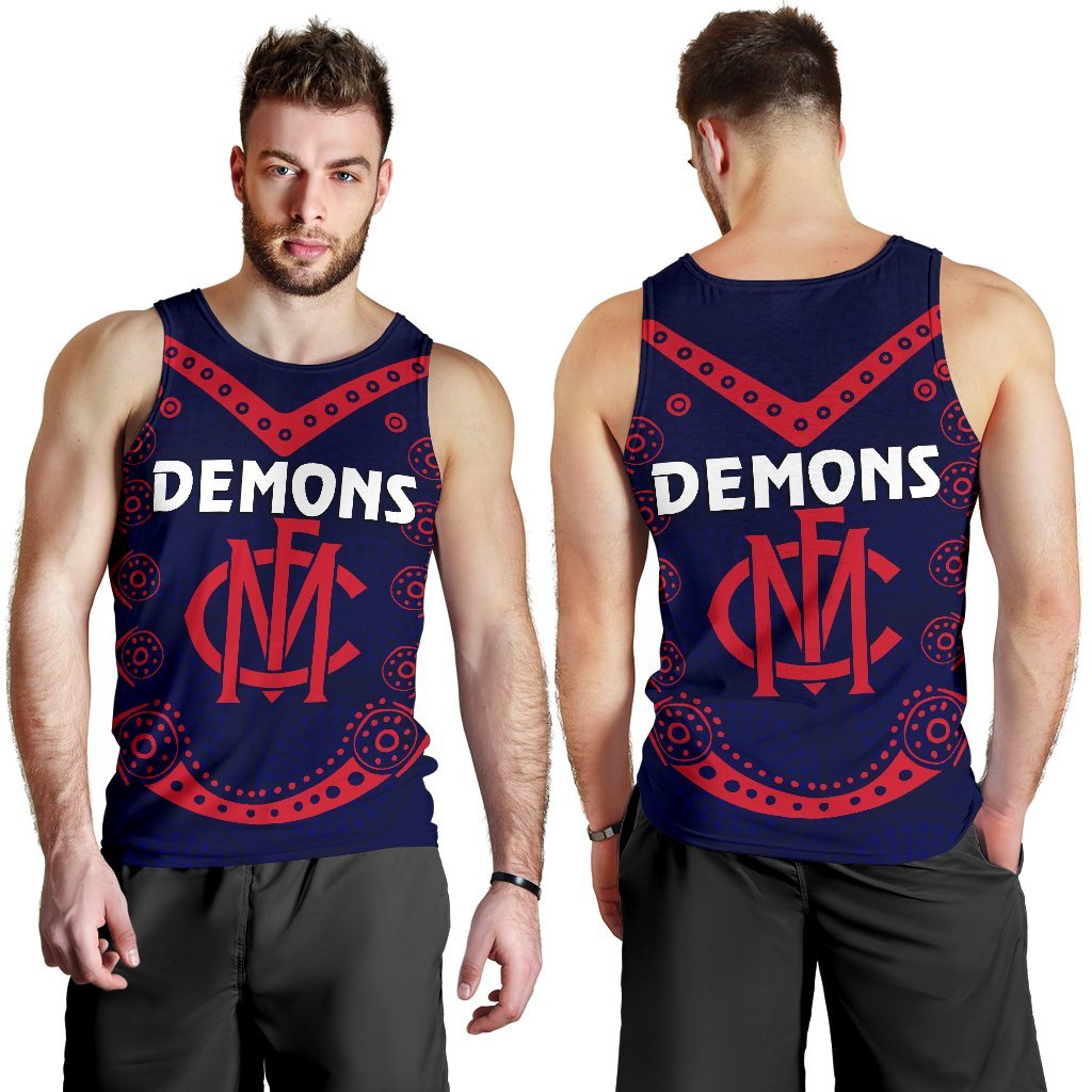combo-men-tank-top-and-men-short-melbourne-demons-indigenous-football
