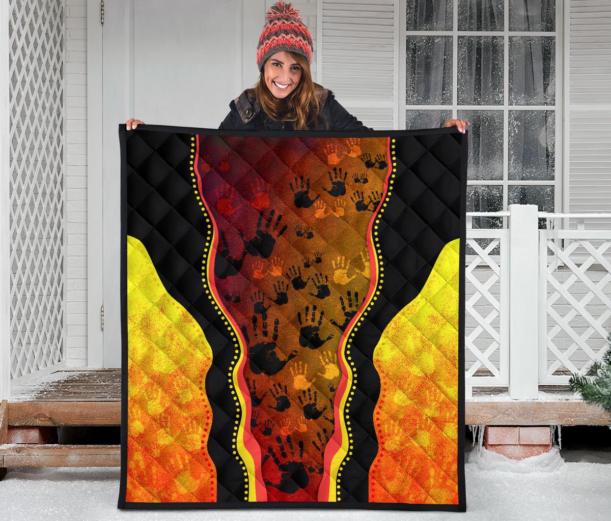 premium-quilts-aboriginal-patterns-coverlets-golden-style
