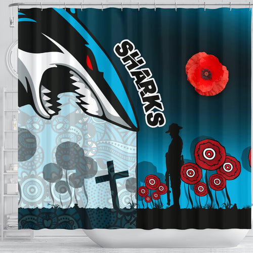 sharks-shower-curtain-cronulla-anzac-day