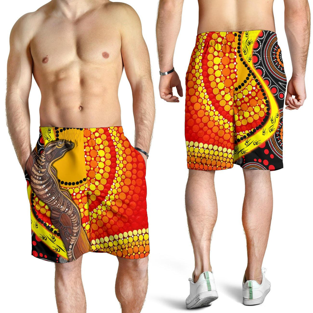 mens-short-australian-aboriginal-dot-painting-sun-and-lizard