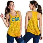 CSK Women Racerback Tank Cricket Traditional Pride - Yellow - Vibe Hoodie