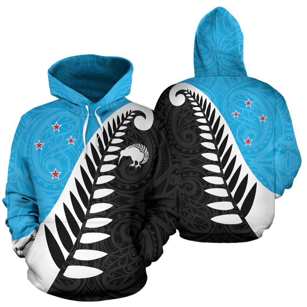 koru-fern-new-zealand-hoodie-blue