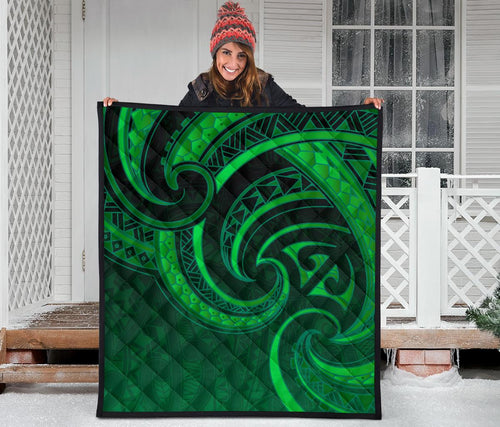 new-zealand-maori-mangopare-premium-quilt-polynesian-green