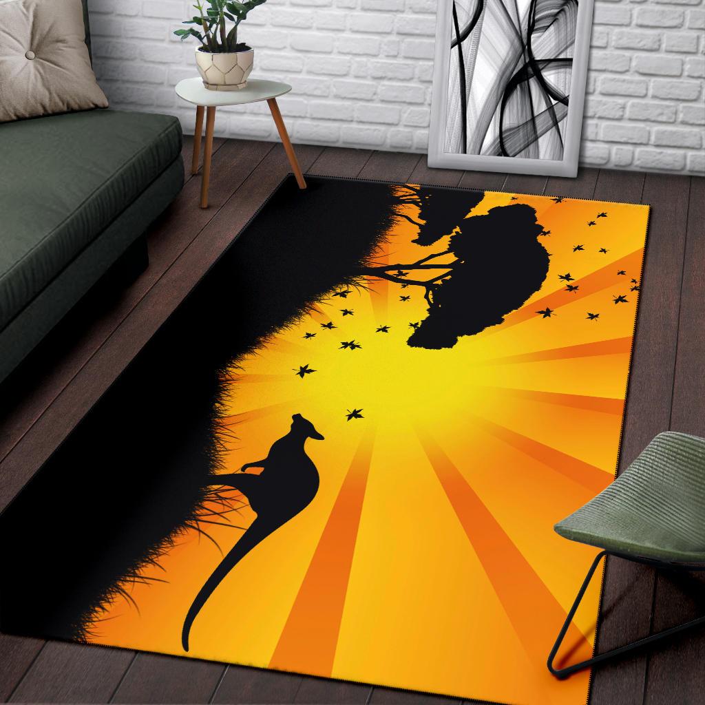 area-rug-kangaroo-rug-sunset-landscape-art