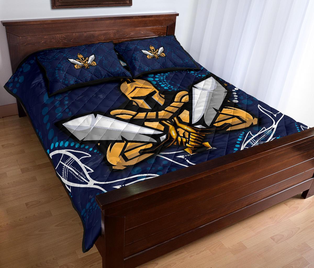 gold-coast-quilt-bed-set-titans-gladiator-indigenous