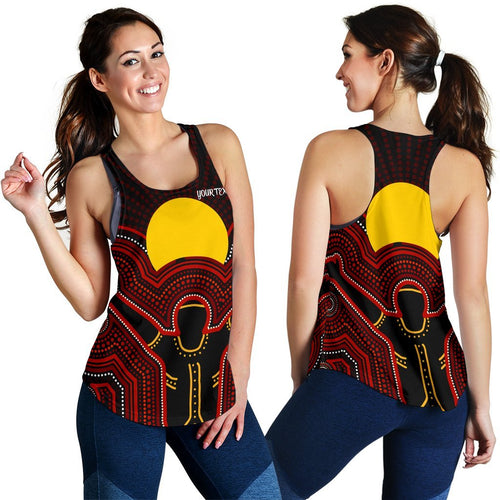 Aboriginal Personalised Women's Racerback Tank   - The Sun Always Shines - Vibe Hoodie