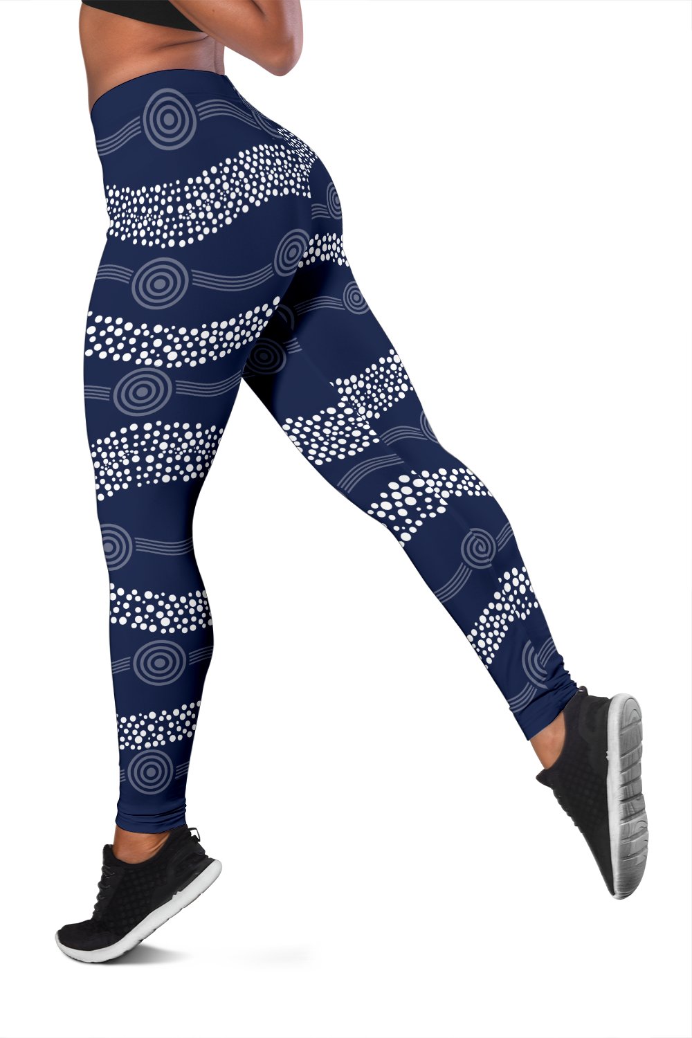 geelong-women-leggings-cats-indigenous-navy