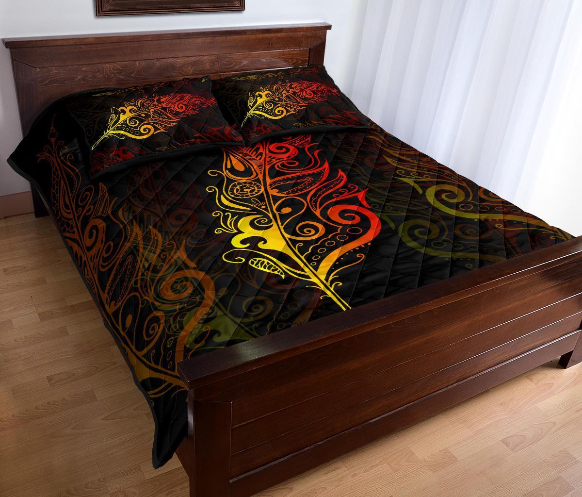 light-silver-fern-new-zealand-quilt-bed-set-sunset-vibe