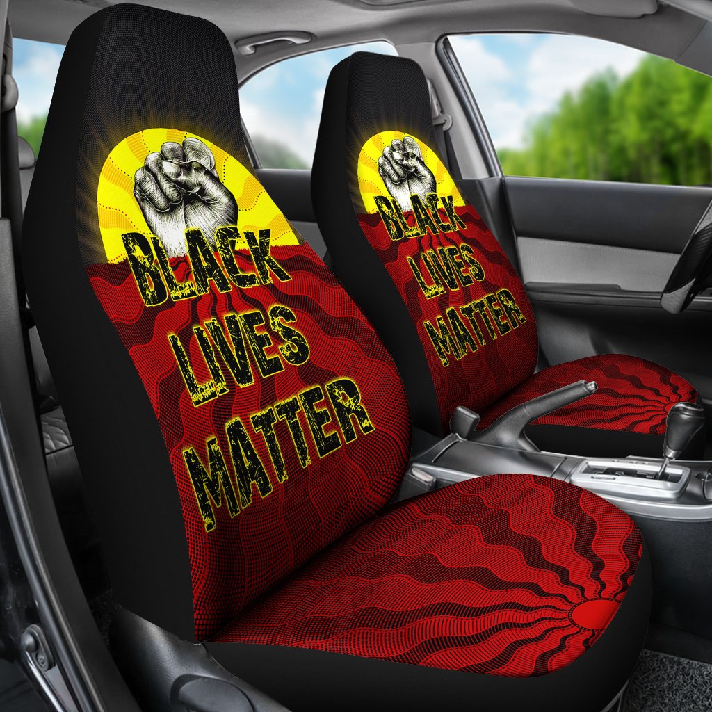 car-seat-covers-aboriginal-black-lives-matter-sun-dot-painting