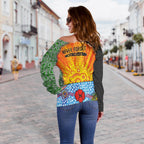 Anzac Day Off Shoulder Sweater - Lest We Forget Poppy - Vibe Hoodie