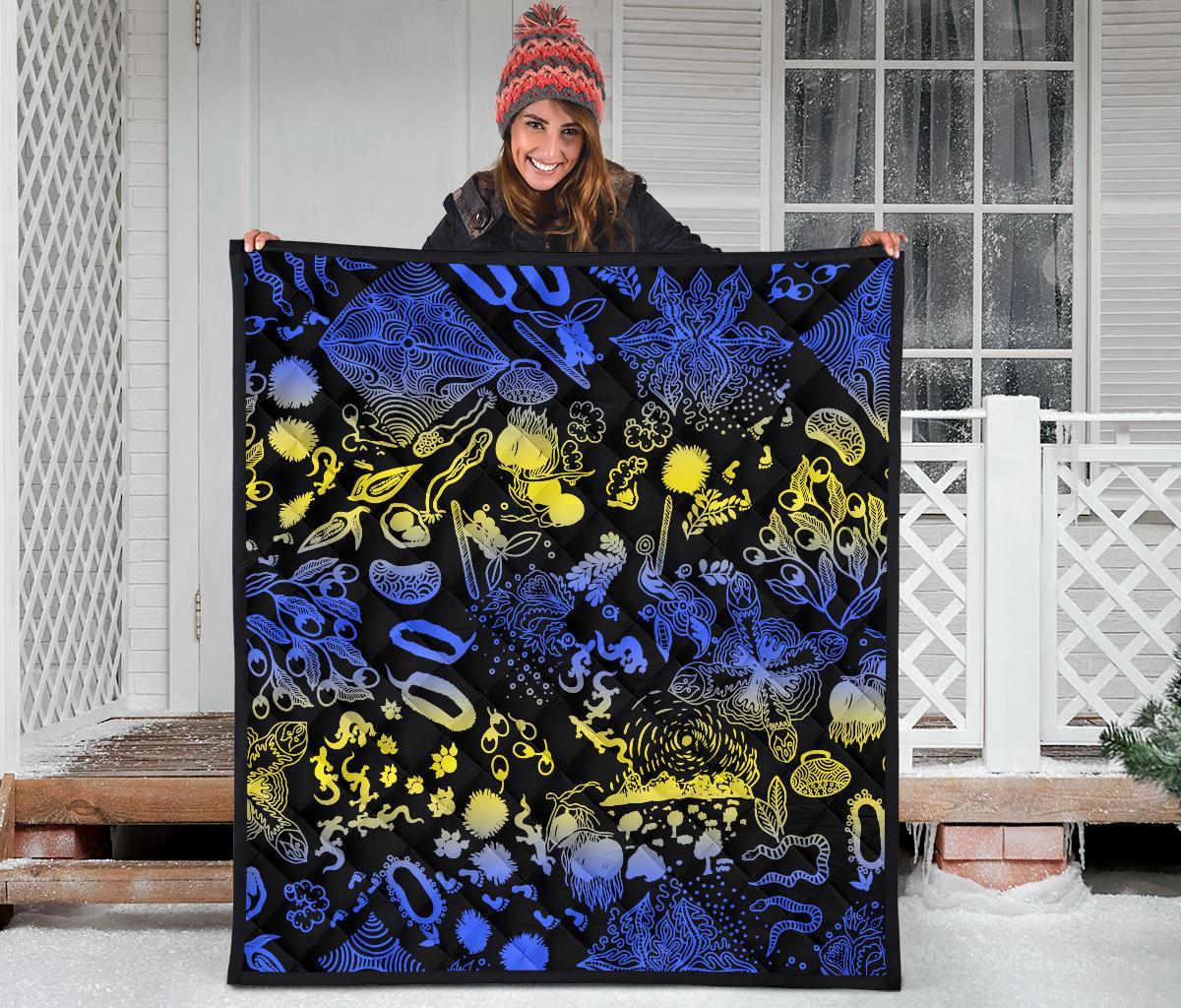 premium-quilt-australian-aboriginal-golden-wattle