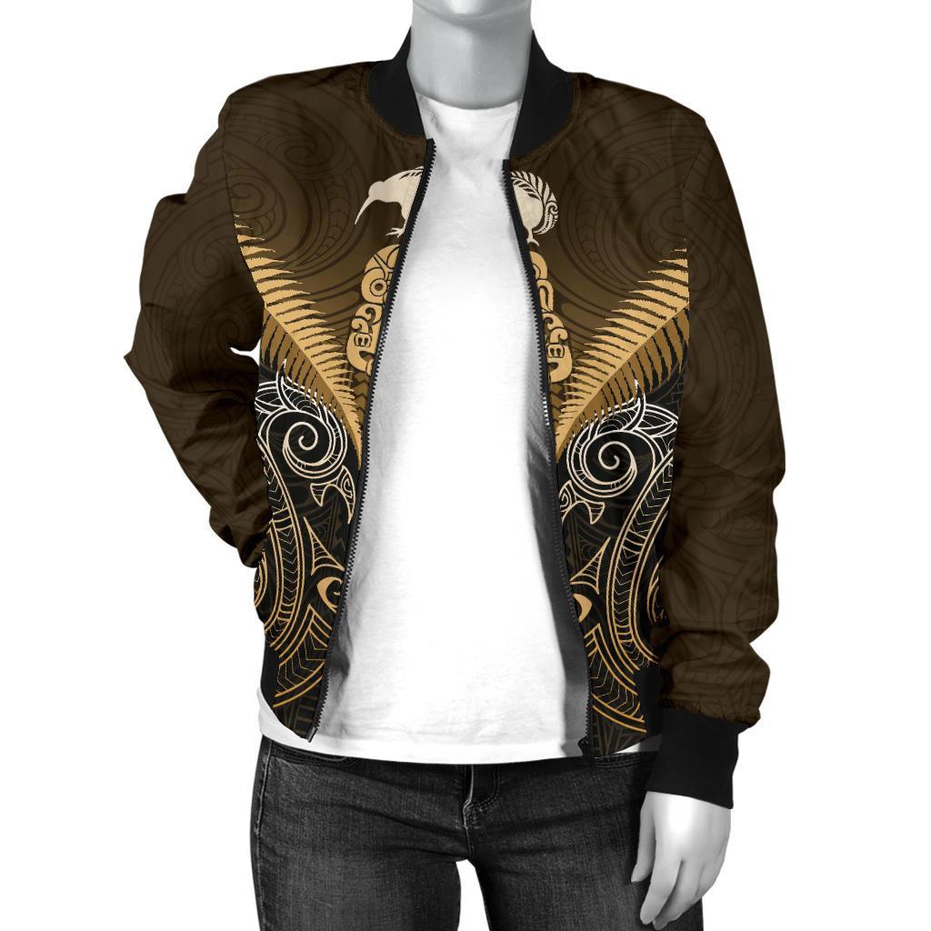 maori-manaia-new-zealand-women-bomber-jacket-gold